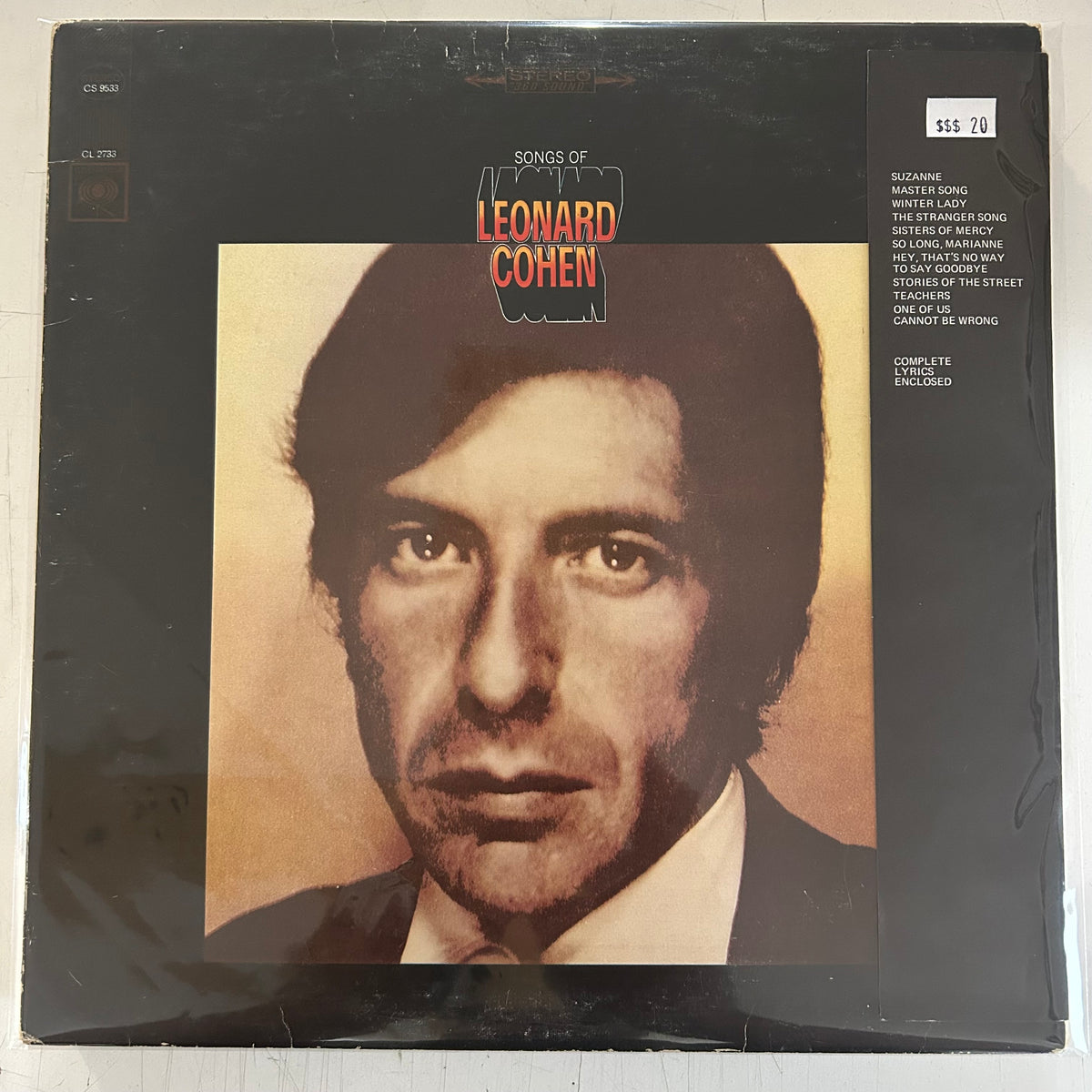 COHEN, LEONARD = SONGS OF (CDN 1970s REISSUE) (USED)