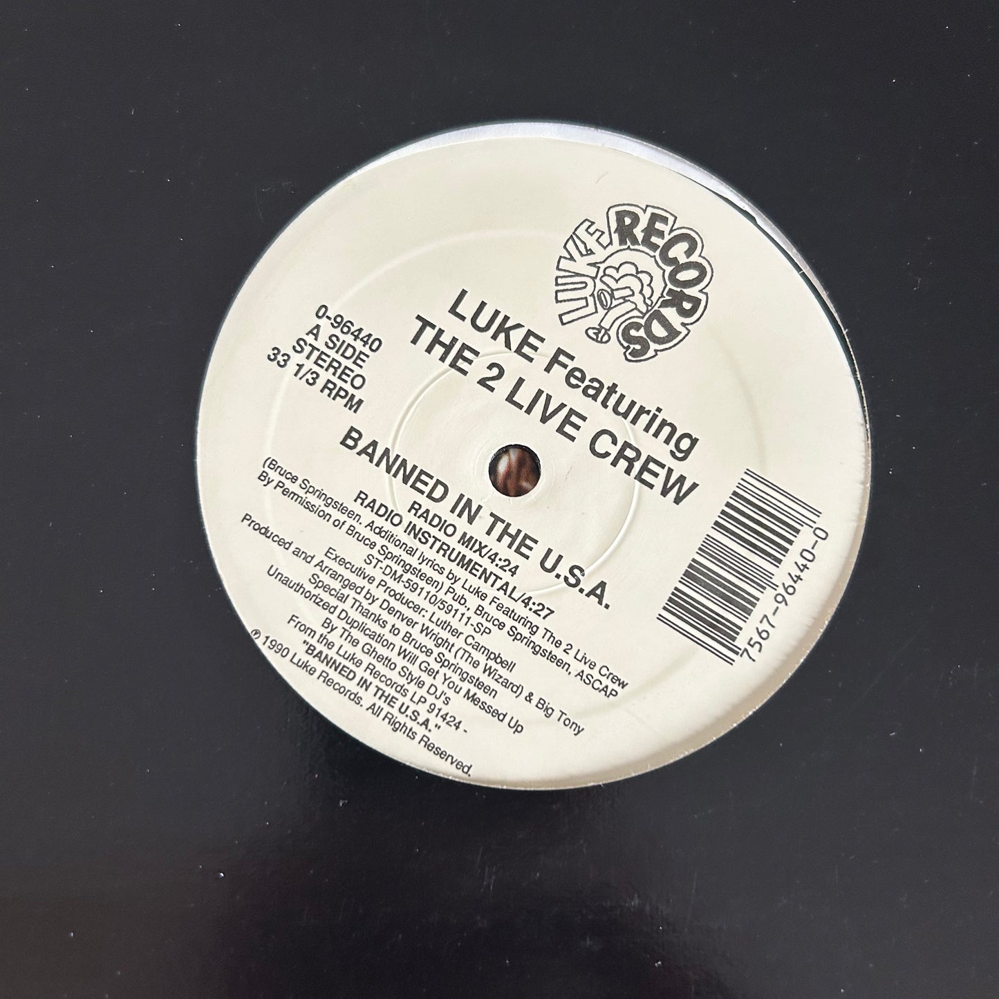 LUKE FEAT. 2 LIVE CREW = BANNED IN THE U.S.A. (12 IN.) (USA 1990) (USED)
