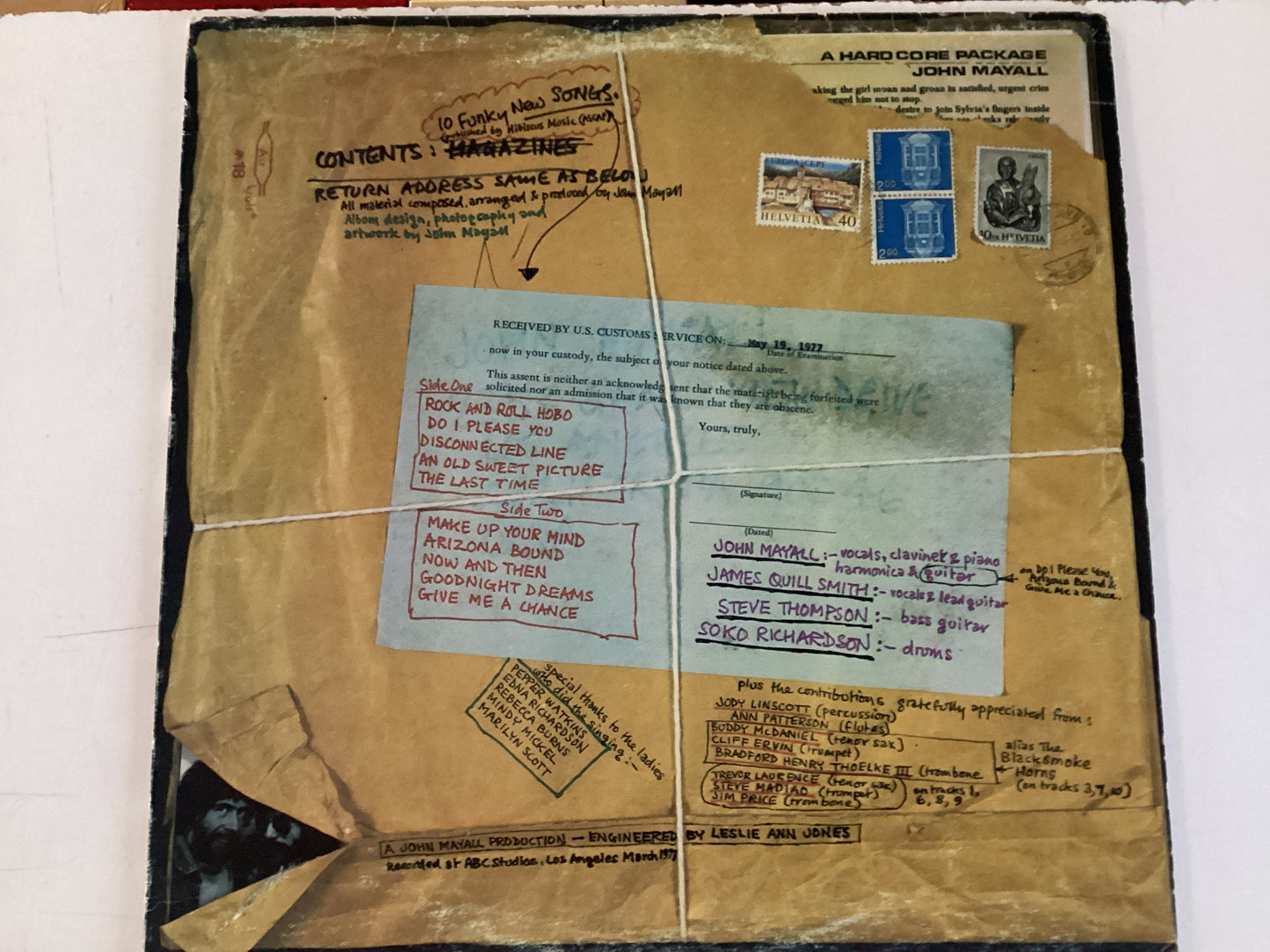 MAYALL, JOHN = A HARDCORE PACKAGE (USA 1977) (USED)