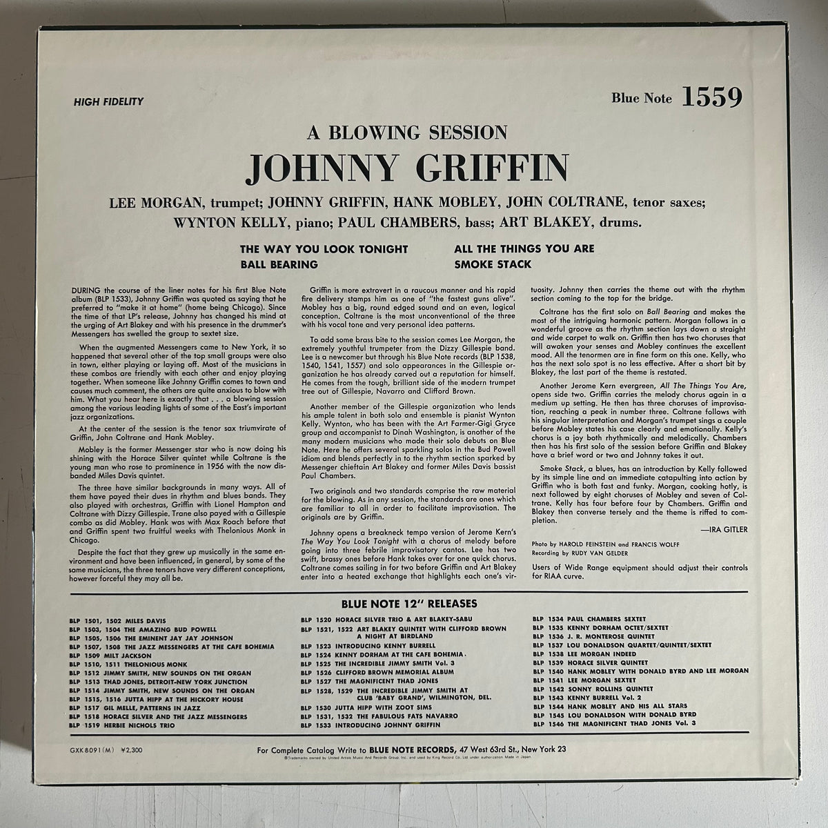 GRIFFIN, JOHNNY = VOLUME 2 (JAPAN 1978 REISSUE) (USED)