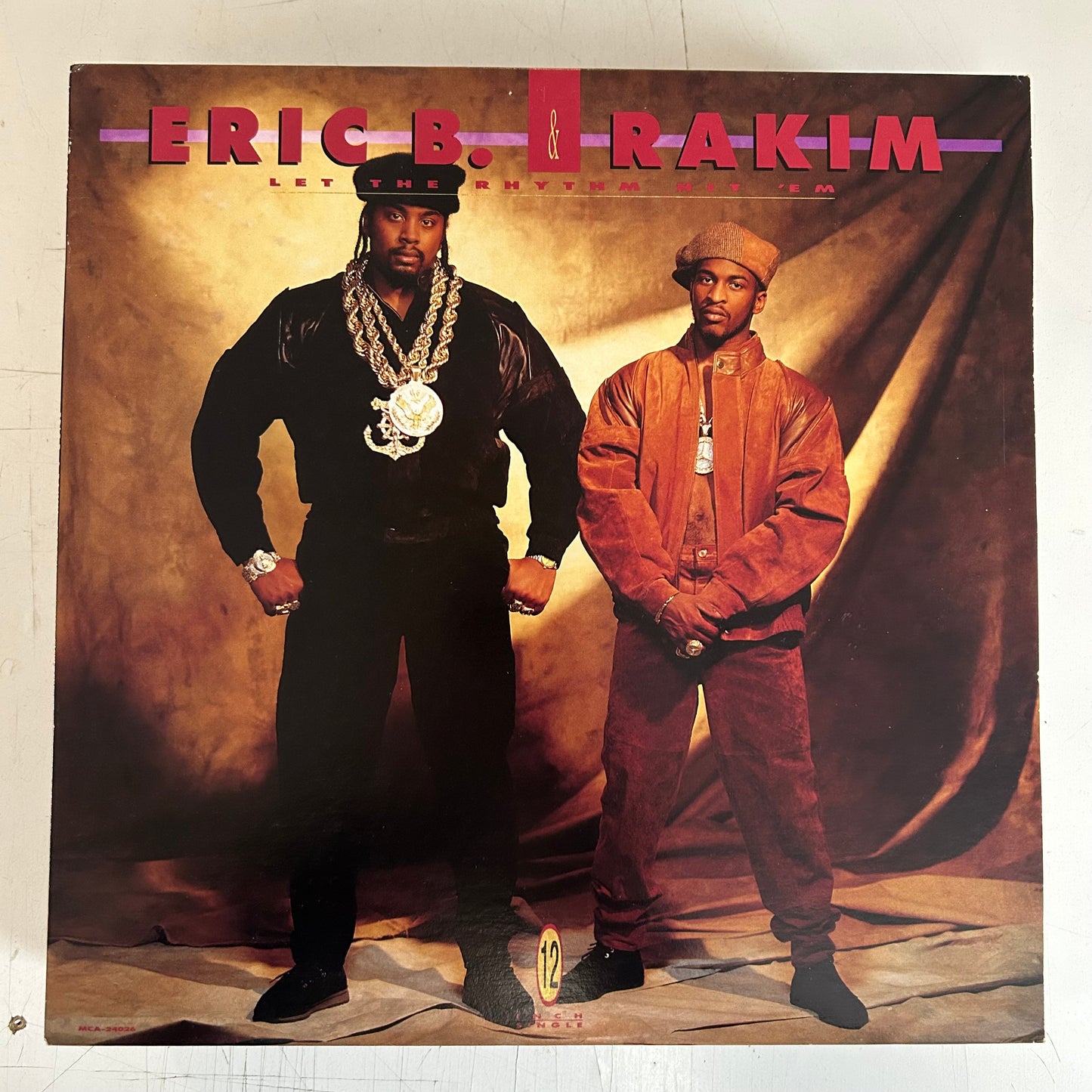 ERIC B. & RAKIM = LET THE RHYTHM HIT 'EM (12 IN.) (USA 1990) (USED)