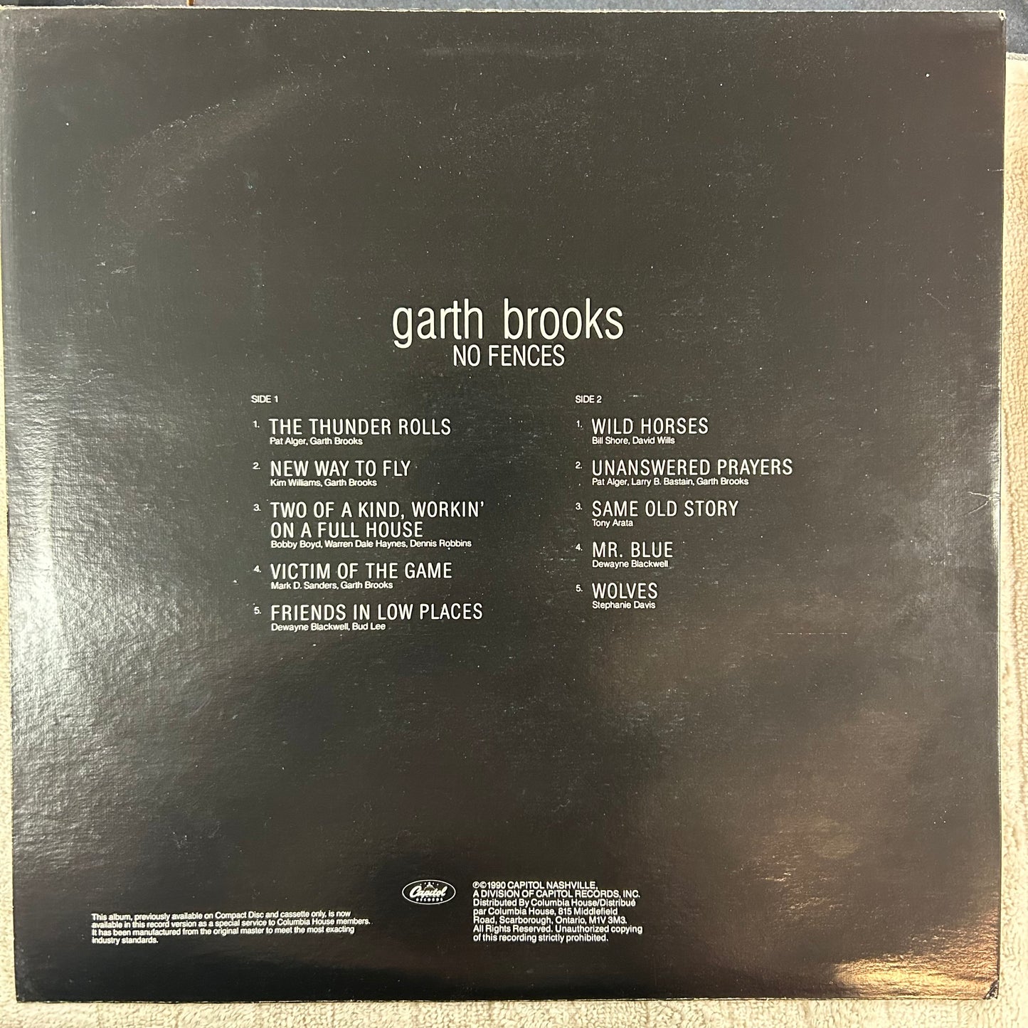 BROOKS, GARTH = NO FENCES (CDN 1990) (USED)