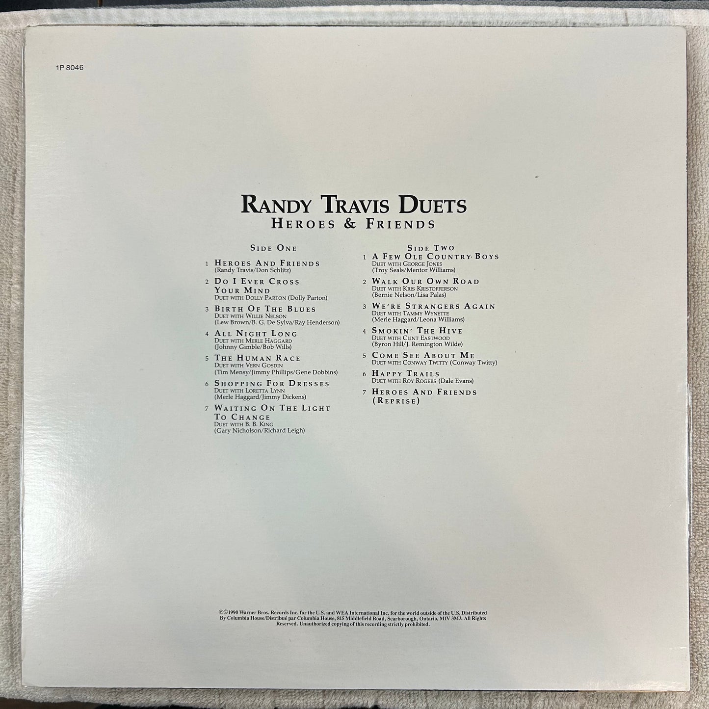 TRAVIS, RANDY = DUETS: HEROES & FRIENDS (CDN 1990) (USED)