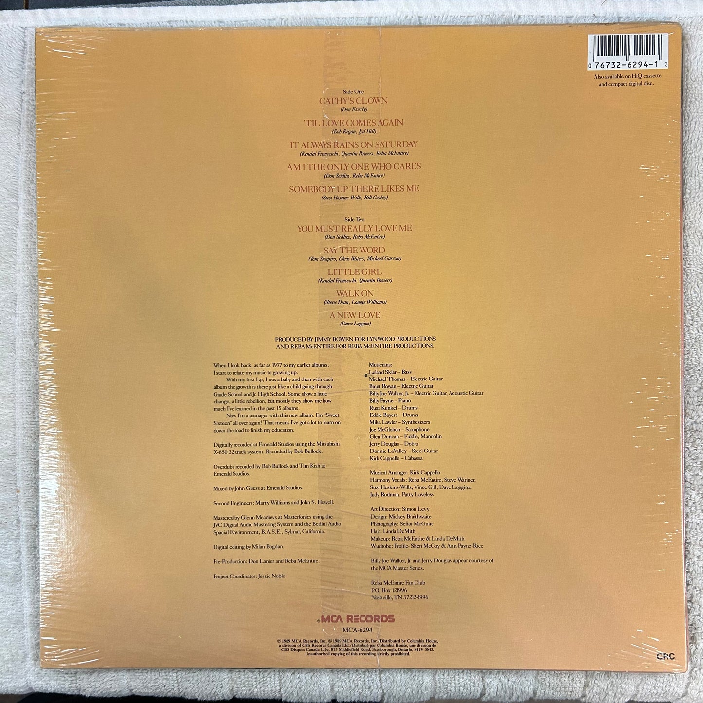 MCENTIRE, REBA = SWEET SIXTEEN (CDN 1989) (SEALED)