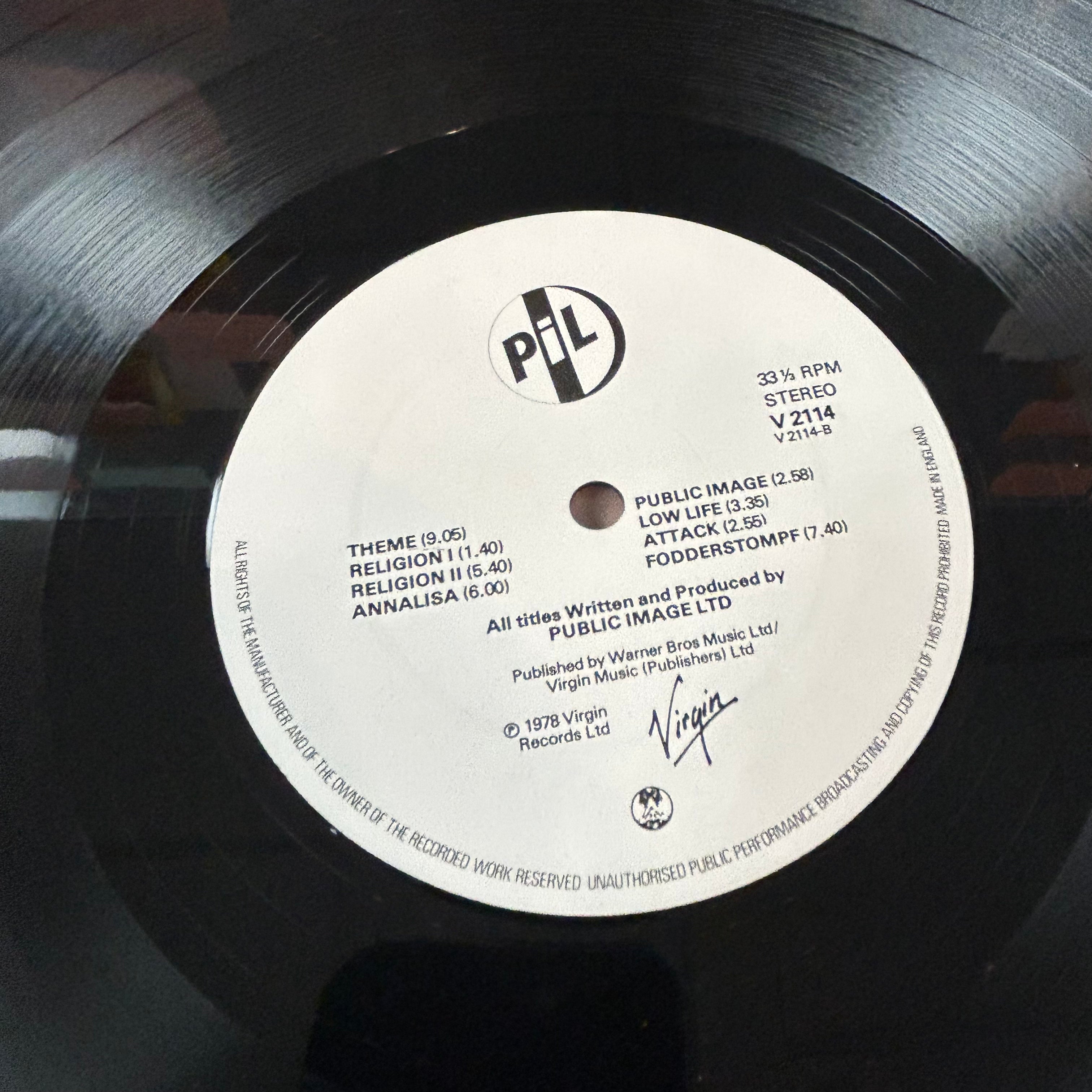 PUBLIC IMAGE LTD. = PUBLIC IMAGE (FIRST ISSUE) (UK 1978) (USED)