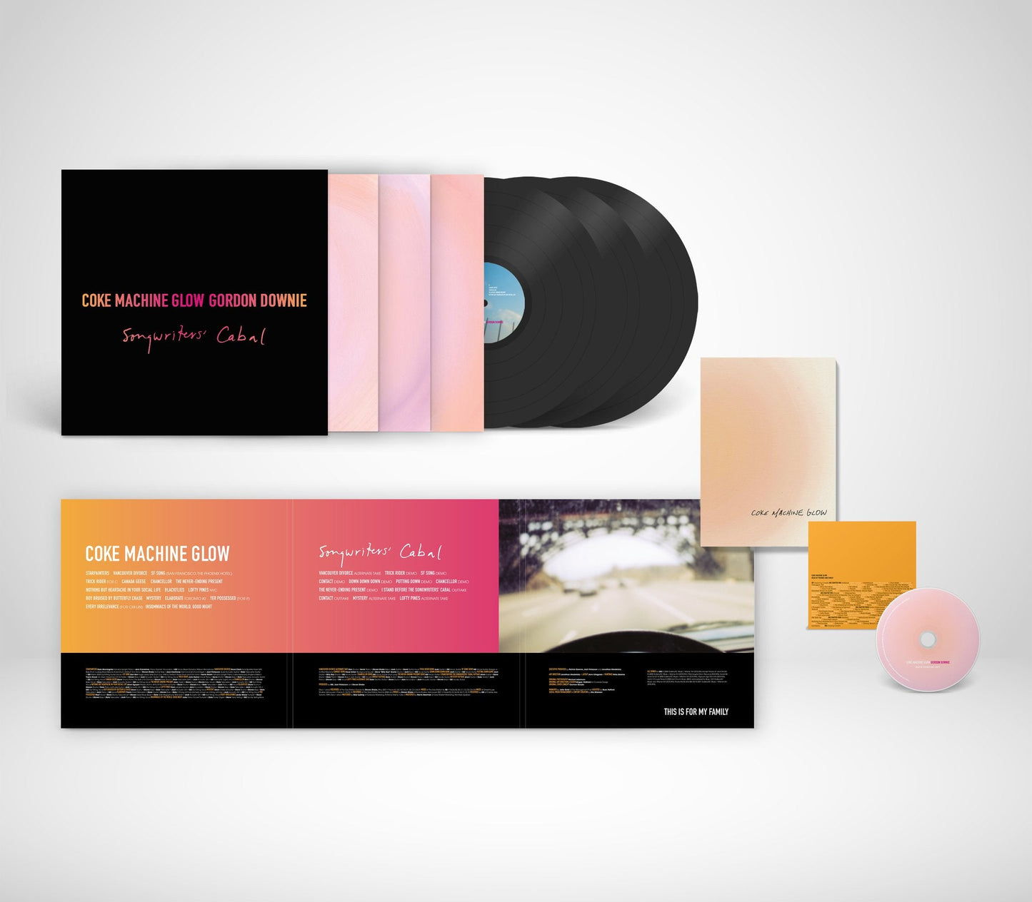 DOWNIE, GORD = COKE MACHINE GLOW - SONGWRITER'S CABAL: 20th ANN. /3LP